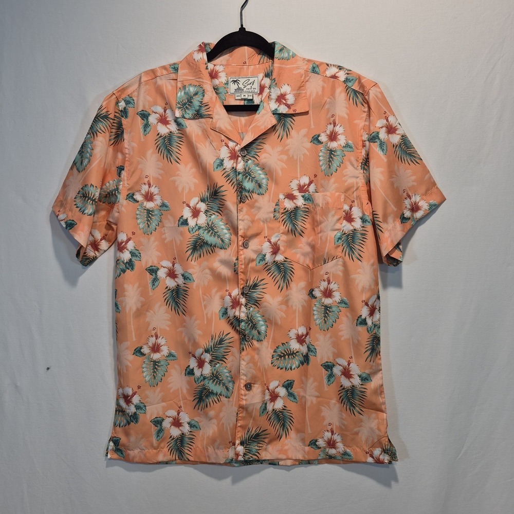 Surf & Swim Co Hawaiian Mens Med Shirt Vacationcore Resortwear Cabincore Surf